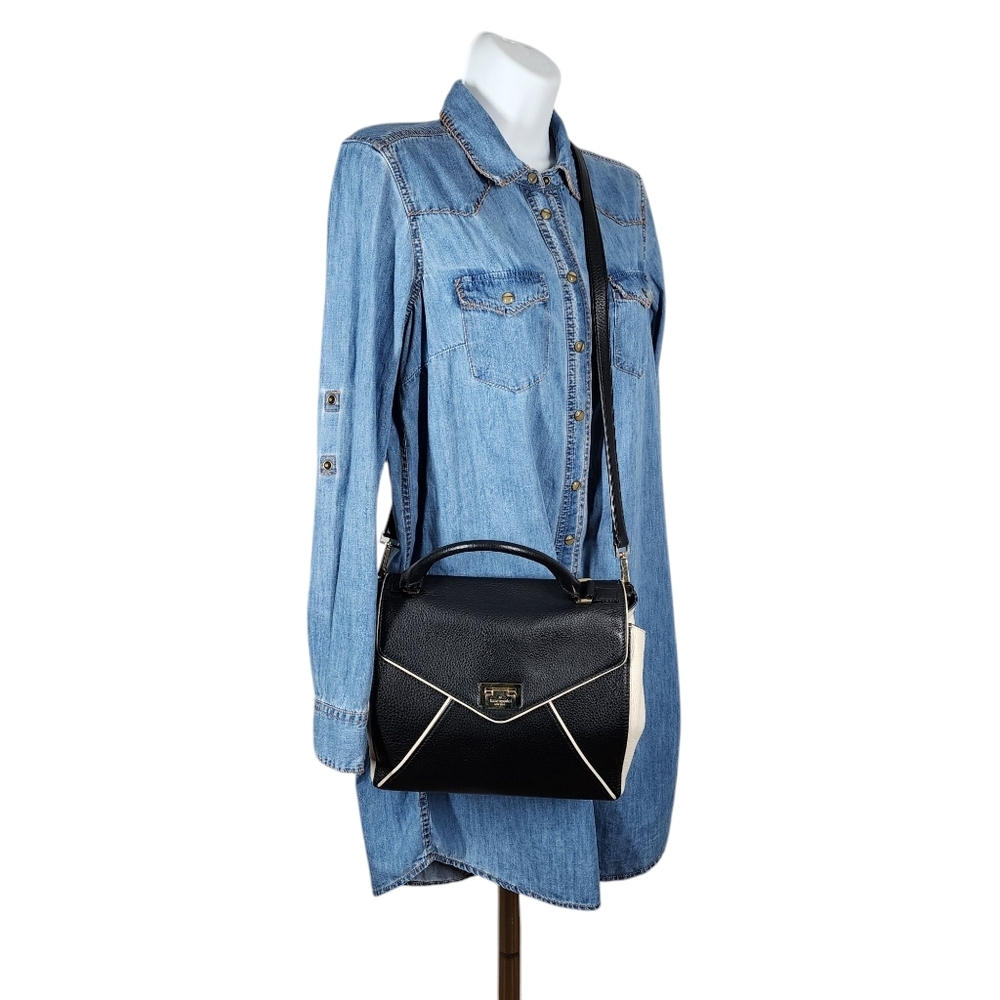 KATE SPADE PEBBLE LEATHER COLOR BLOCK SATCHEL - Picture 9 of 16
